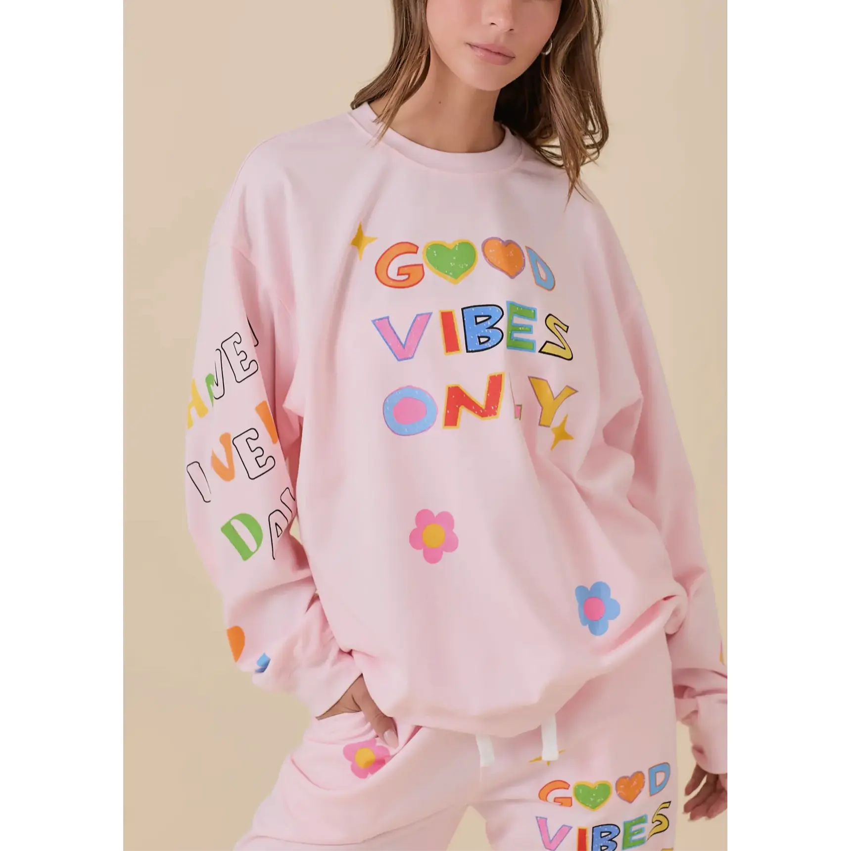 Good Vibes Only Top/Pantd