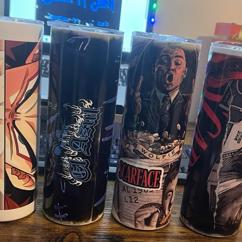 Tumblers 20 OZ - Stylish 20 oz Tumblers with Colorful Artwork and Customized Drinkware