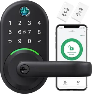 Smart Door Handle Lock with Keypad: Yamiry Fingerprint Smart Knob - Keyless Entr