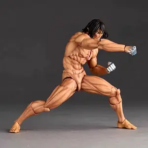 Attack on Titan Eren Jaeger Action Figure Revoltech Amazing Yamaguchi Eren Anime Model Toys Figures PVC Collection Doll Toys
