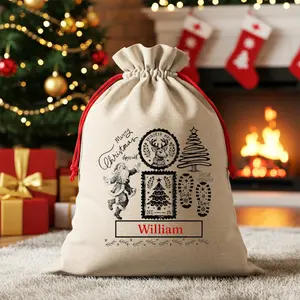 Reindeer Mail Special Delivery Sack Personalized Christmas Gift Bag Santa Claus Holiday Sack