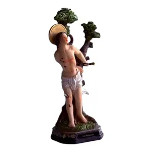 San Sebastian 8" Inches Tall Saint Sebastian Estatua Brand New Marty St Religious Decor Patron saint of archers, athletes, police, soldiers, and against plagues