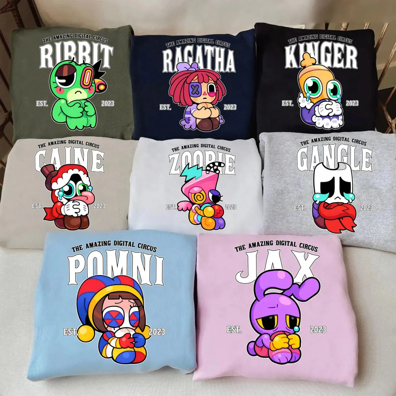 The Amazing Digital Circus T-shirt, TADC Fan Gift, Circus Characters Shirts, Circus Theme Tshirts, Anime Tshirts, Gift Birthday for Boy Girl