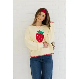 Berries and Cream Sweater-Butter Yellow