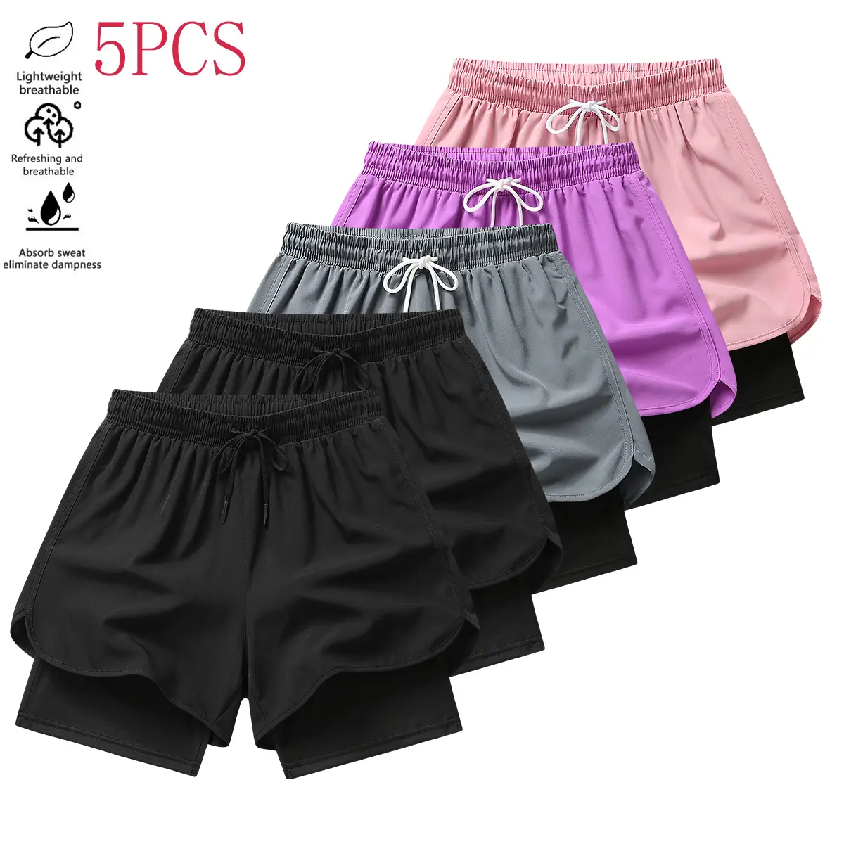 Black + Black + Gray + Purple + Pink