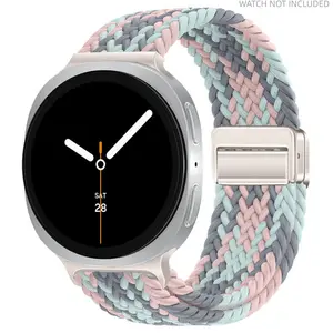 Nylon strap suitable for Samsung Galaxy Watch 8 compatible woven strap 40mm/44mm/46mm classic 2025 edition men's and women's sports nylon elastic strap fashionable versatile strap Smartwatch Strap