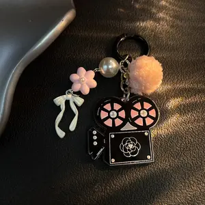 New Cartoon Relief Printed Hairball Mobile Pendant Exquisite, Cute and Fashionable Small Accessories, Bag Pendant, Fuzzy Keychain