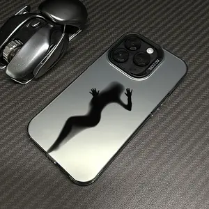 Black Phantom Suitable For iPhone X Xs 11 12 13 14 15 16 Pro Max color printing matte protective case 7/8 14 15 16 Plus High-quality Protective Mobile Phone Shell