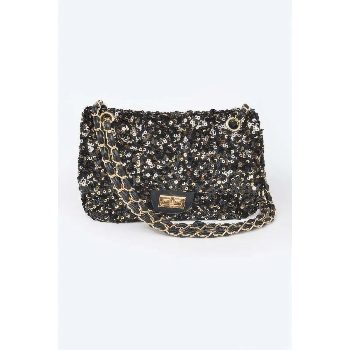 Sequins Flap Shoulder Bag