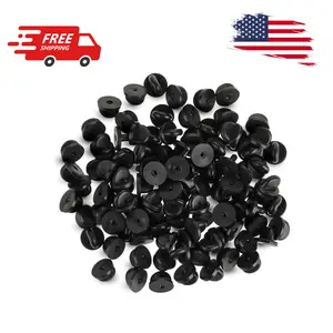 100 PCS Rubber Pin Backs, Lapel Pin Backs PVC Rubber Pin Backs Pin Safety Backs