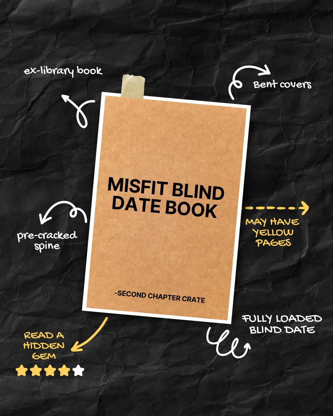 Misfit book - imperfect book Blind Date With a Book- Bookish Gifts, Booktok, Book Bundle Gifts! New Book