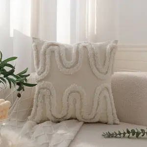 boho-chic style throw pillow Pack of 1 size 18"x18 with 450g insert