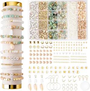 1779PCS Natural Stone Beads Jewelry Making Kit - Irregular Stone Beads for DIY Bracelets, Necklaces and Earrings, Craft Supplies for Family and Friends