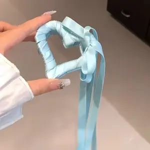 3pcs Heart Ribbon Hair Claw Clips – Pastel Spring Hair Accessories for Women & Girls | Trend Rhythm