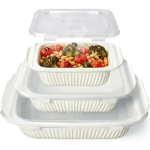 Casserole Dishes For Oven, Ceramic Baking Dish, Large Lasagna Pan With Handles, Baking Pan Casserole Dish, Rectangular Bakeware Deep, White, Set Of 3 (5.1Qt/2.3Qt/1.1Qt) (Baking Dish With )