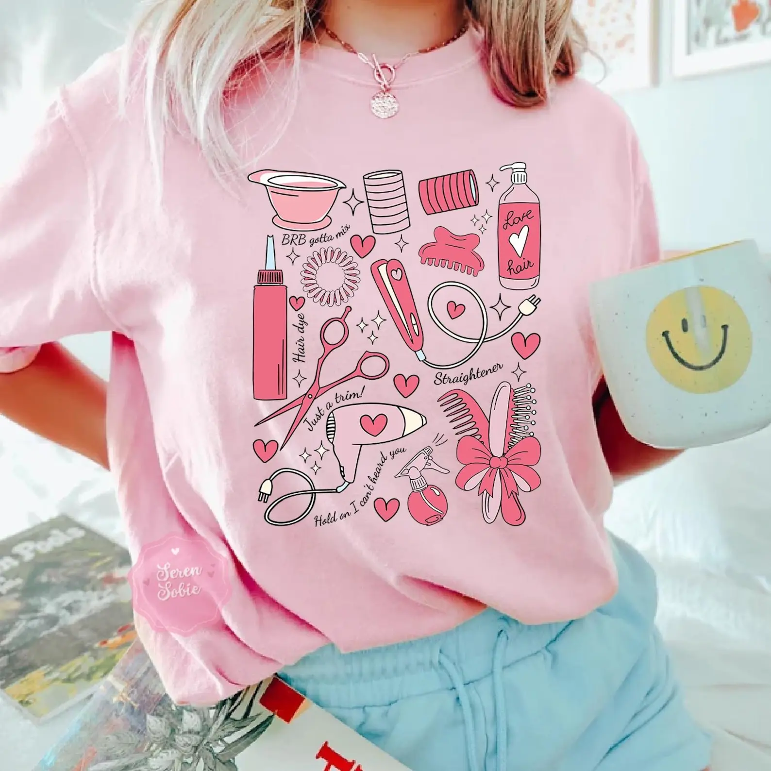 Women's Crewneck Sweatshirt - 100% Cotton Classic True-to-Size Clothes for Women, Hair Stylist/Hairdresser Apparel, Hair Boss Themed Cosmetology Gift