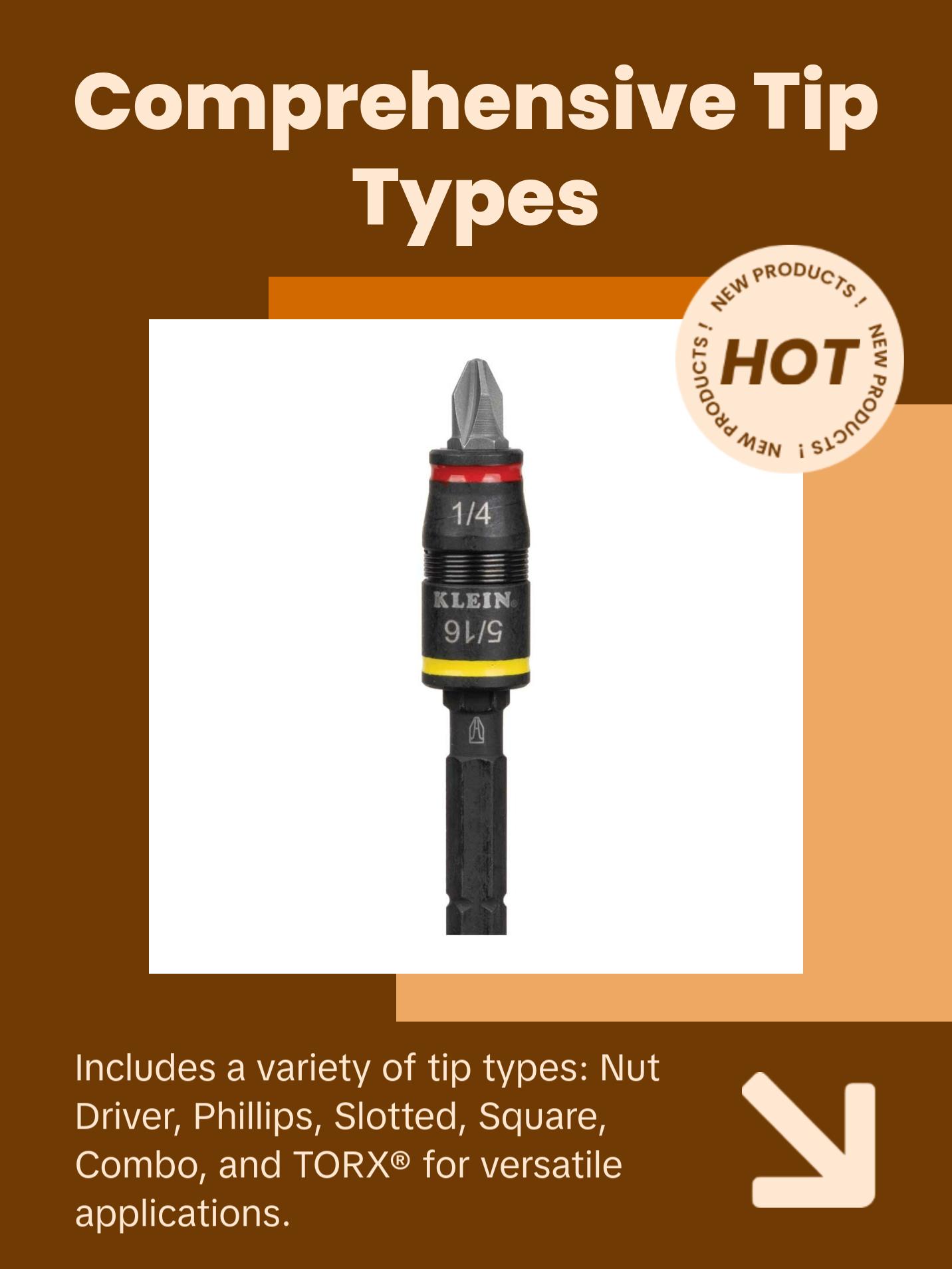 Klein Tools 32303HD 20-in-1 Impact Driver Set with Screwdriver Bits and Flip Sockets