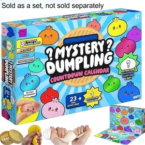 24 Flashing Dumpling Stress Relief Toys, Countdown Calendar Blind Box, Colorful Sensory Mini Toys, Perfect for Parties and Gifts