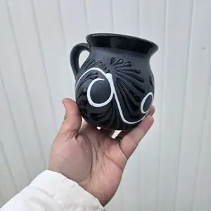 Black on Black W/ White Mug