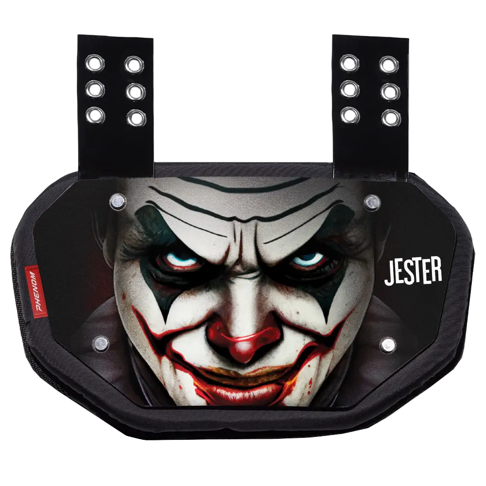 Phenom Elite Jester Adult American Football Back Plate - Protective Padding with Impact-Absorbing Core for Comfort and Secure Fit