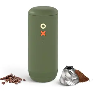 Burr Coffee  - Electric, Portable, Small, Quiet Adjustable Mini Conical Burr Coffee Bean Mill, 20  Settings for Espresso, Pour-Over,  Press Moka A TIMEMORE Brand (Olive Green)