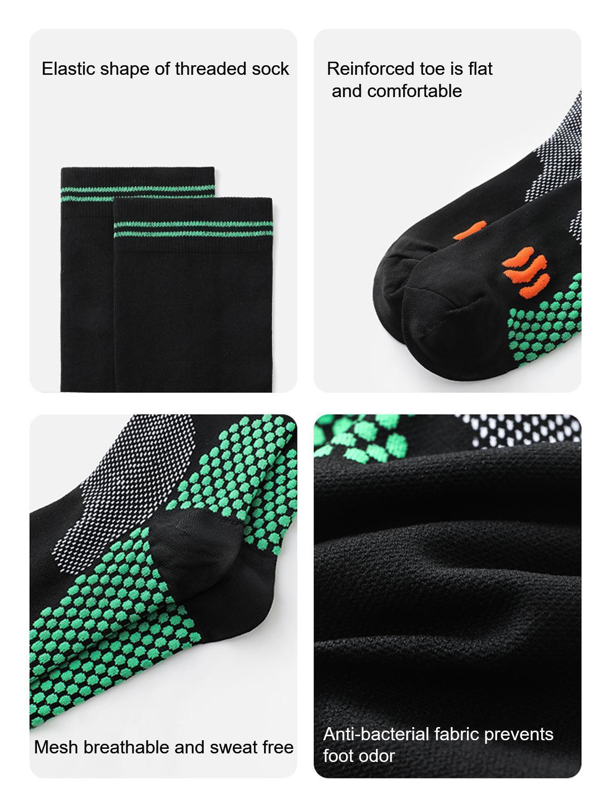 3 Pairs Over-the-Knee Compression Socks,Nylon Blend Moisture Wicking Breathable Day Lightweight, All Seasons, Unisex, Support Sock, Perfect for Christmas & Holiday Gifts