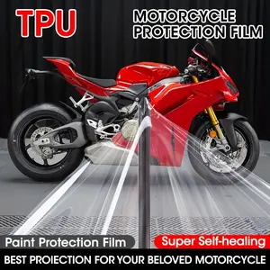 7.5-MIL TPU Clear Film, for Car and Motorcycle Body Protection, Compatible with All Models - Durable Self-Adhesive Clear Paint Film - Scratch-Resistant I TPU Vehicle Wrap