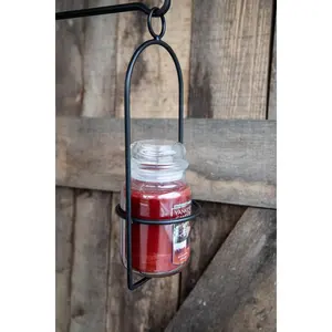 Wrought Iron Metal Hanging Candle Holder - tea lights, pillar, jar candles - Amish Made