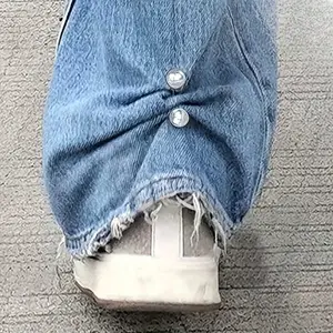 2 Pcs Pearl Jeans Ankle Clips, Chest Anti-Light Needles, Anti-Stepping Slippers Buckle, Adjustable Pant Length, Practical Accessory Set