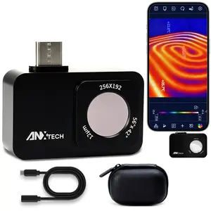 Thermal Camera for Android, Small Thermal Imager for Smartphone, 512x384 Super IR Resolution, 256x192 IR Resolution, Infrared Camera for Home Inspection, HVAC, Automotive Compact Handheld High-Resolution thermal  camera