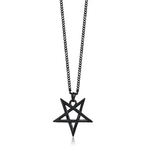 Handmade Satanic Pentagram Necklace for Men and Women