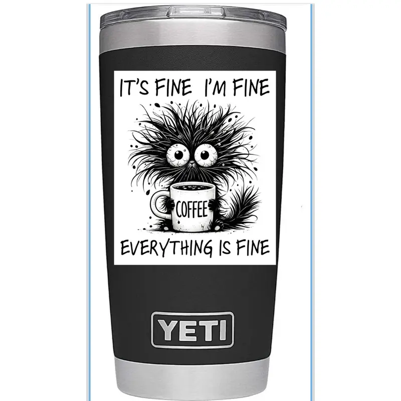 Yeti Coffee Mug with Custom Decorative Decal