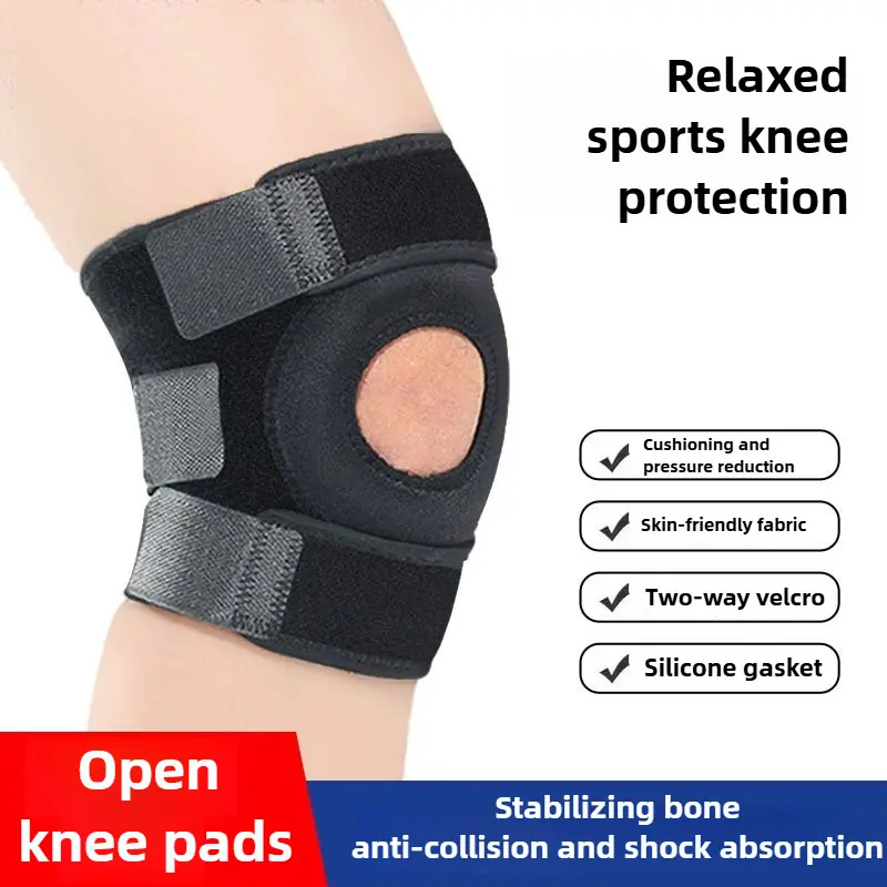 Adjustable Velcro Sport Knee Pads Summer Skipping Rope Running Open Knee Pads Tennis Meniscus Protection Gear