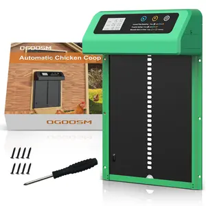 Automatic Sensing Chicken Coop Door, Anti Pinch Design, Timer & Light Control, Easy Installation, Ideal for Farming & Pet Care
