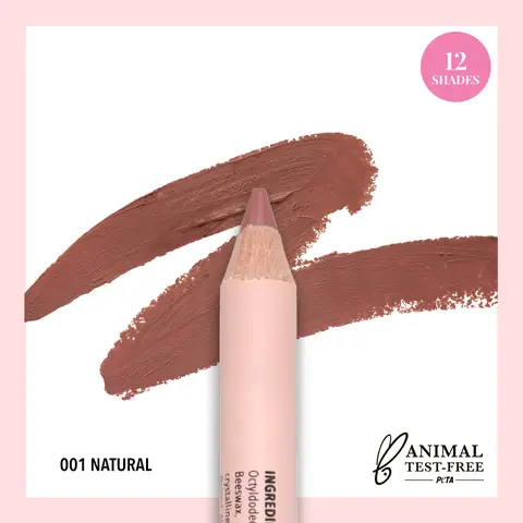 MOIRA | Signature Lip Pencil (001, Natural) | Creamy Lip Liner for Precise Definition & Long-Lasting Wear