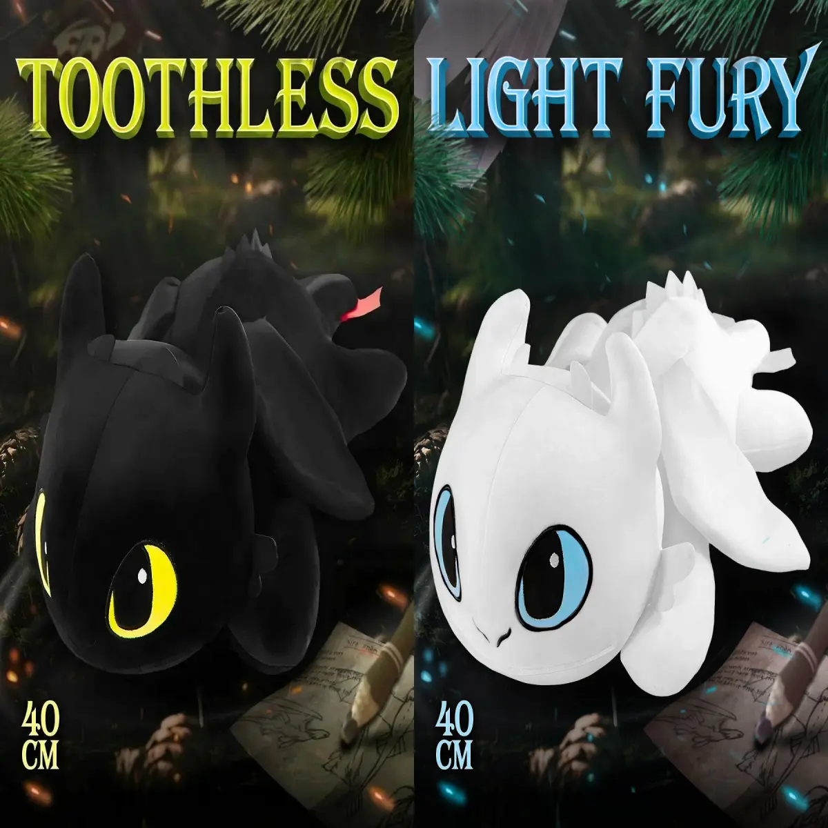 40cm/15.75in Toothless Plush How To Train Your Dragon Anime Figures  Plush ToysPerfect Gift for Boys & Girls
