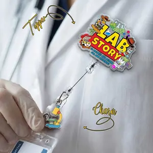 Lab Week 2026 Badge Reel Lab Scientist Badge Blood Bank Laboratory Badge Reel Phlebotomist Badge Reel Lab Tech Gift Lab Story Gift C2CG07