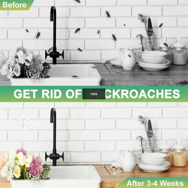 Indoor roach bait gel and trap, - 48 pieces, roach killer - home outdoor pest control dragonfly bug repellent bear spray advion cockroach Roach Bait Trap Kit moon moons pry Cockroach Killer Repellent Set