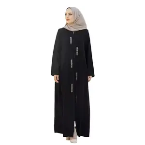 Women's Long Skirt Embroidered Zipper Robe - Comfortable and Stylish Design for Everyday Wear
