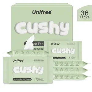 Unifree Clean Towels, Disposable Face Towelette, Ultra Soft, Ultra Thick,10 Count Per Bag, 36-bags Value Pack,Total 360 Count facial towel superabsorbent hotel Skincare business trip