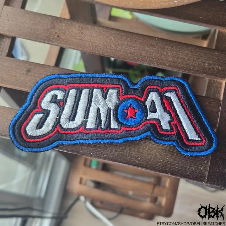 Sum 41 Patch  Embroidered Canvas Patch - Multiple Sizes, Iron On, Velcro for bags, clothing