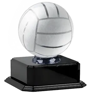 Volleyball Crystal Awards - High-Quality Sports Recognition Trophy for Team Championships & Individual Achievements