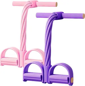 Fashion Puller Exercise 8 Tube, Resistance Device, Detachable and Adjustable Pedal Resistance Device, Manual Tension Training Pedal Elastic Band, Full Body Exercise for Women and Men