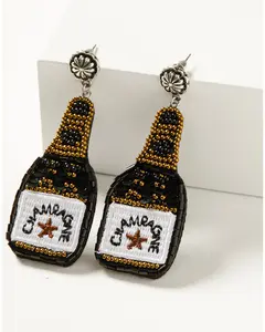 Laramie Champagne Beaded Earrings