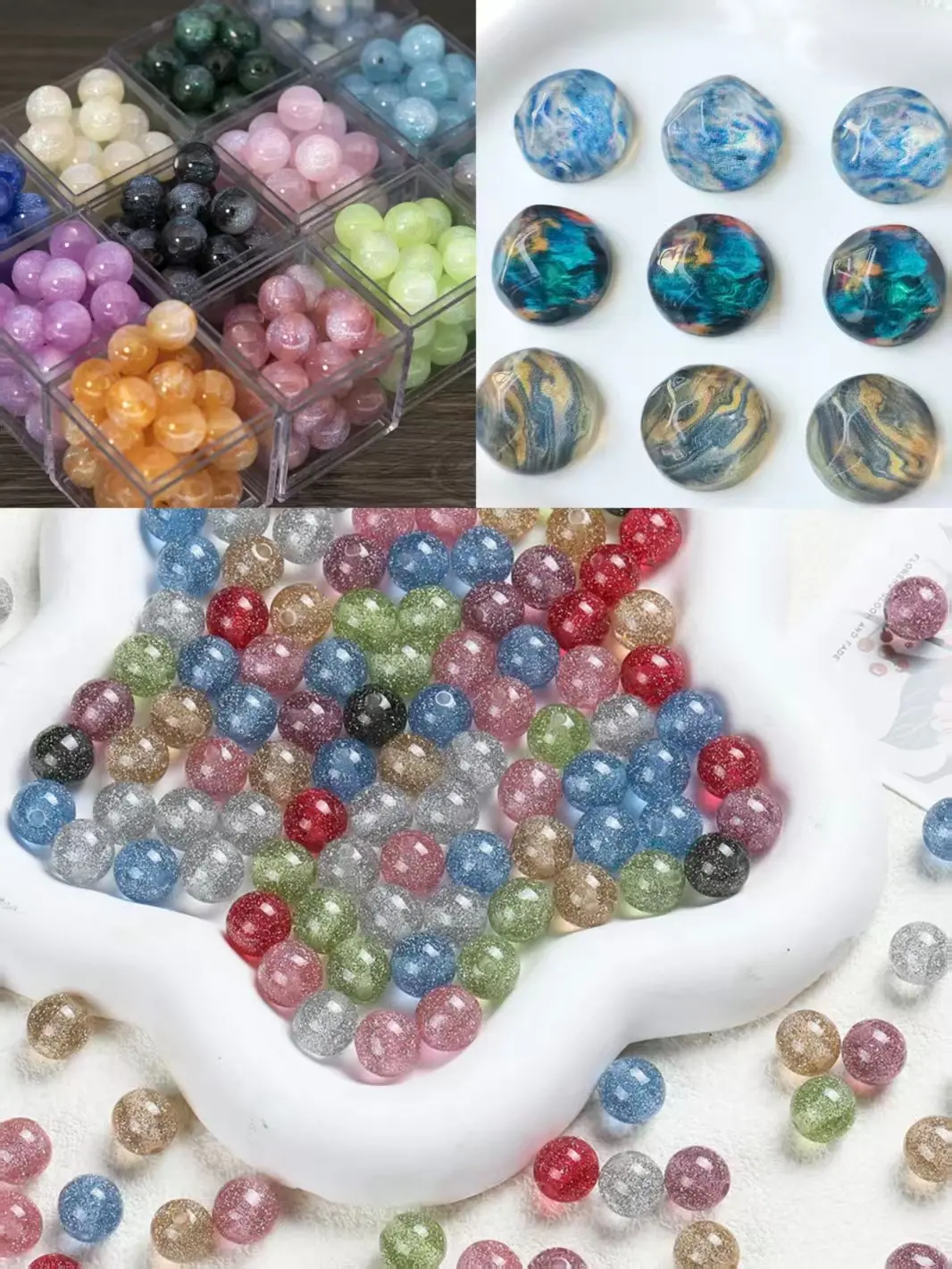 Ltty-T3-Luxury Resin Beads for Pen and Phone Chain