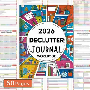 60-Page 2026 Declutter Journal Workbook | Practical Logbook for Thoughtful Yearly Planning, Easily Organize Your Living Space, Perfect Christmas Gift for Yourself, Notebook Planner