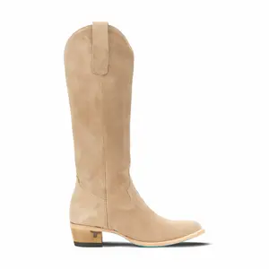 Lane Womens Plain Jane Round Toe Casual Boots Knee High Low Heel 1-2" - Beige Lane Womens Plain Jane Round Toe Casual Boots Knee High Low Heel 1-2" - Beige