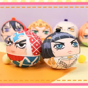 3pcs Anime Bruno Buccellati Leone Abbacchio Cosplay Accessories Badge Plush Keychain Pendant Cartoon Costume Prop