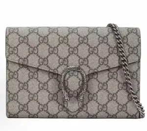 Pre-owned GUCCI Leather Crossbody Bags GG Logo Supreme Dionysus Wallet on Chain Crossbody Bag