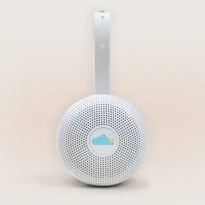 Yogasleep Hushh+ Portable White Noise Machine for Baby, 20 Soothing Natural Sounds, Amber Night Light, Wireless Charging & Speaker, Compact Size, Noise Canceling for Better Sleep & Nursery Must Have